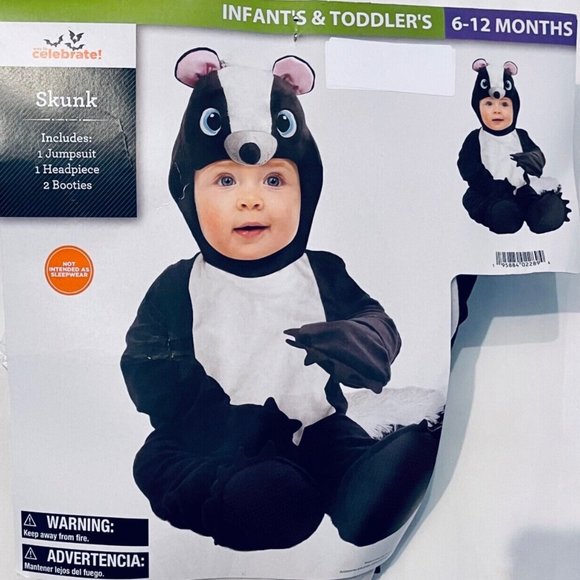 Way To Celebrate Costumes Baby Boys Girls Skunk Costume Size 6 62
